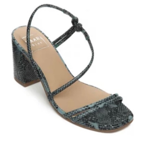 Kaari Blue Women's Black Snakeskin Heels - Picture 1 of 6